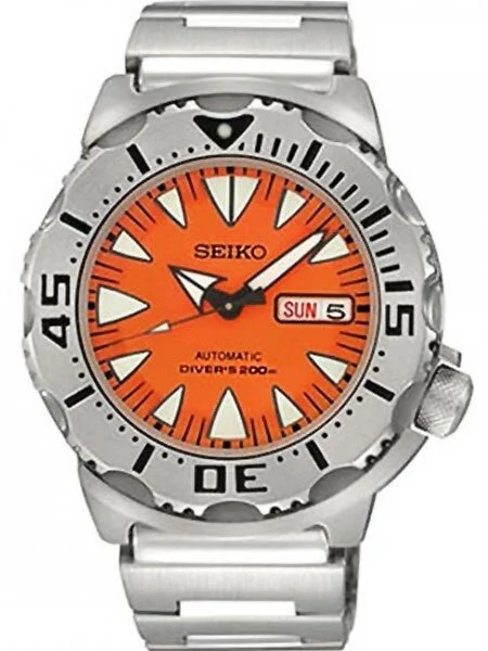 Seiko SCRATCH AND DENT - 2nd Generation Orange Monster with new 24-Jewel Automatic Movemen