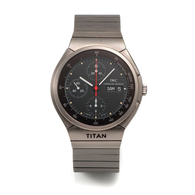 IWC IWC REF 3700, SELF-WINDING, CHRONOGRAPH; "PORSCHE DESIGN"; TITANIUM kol saati