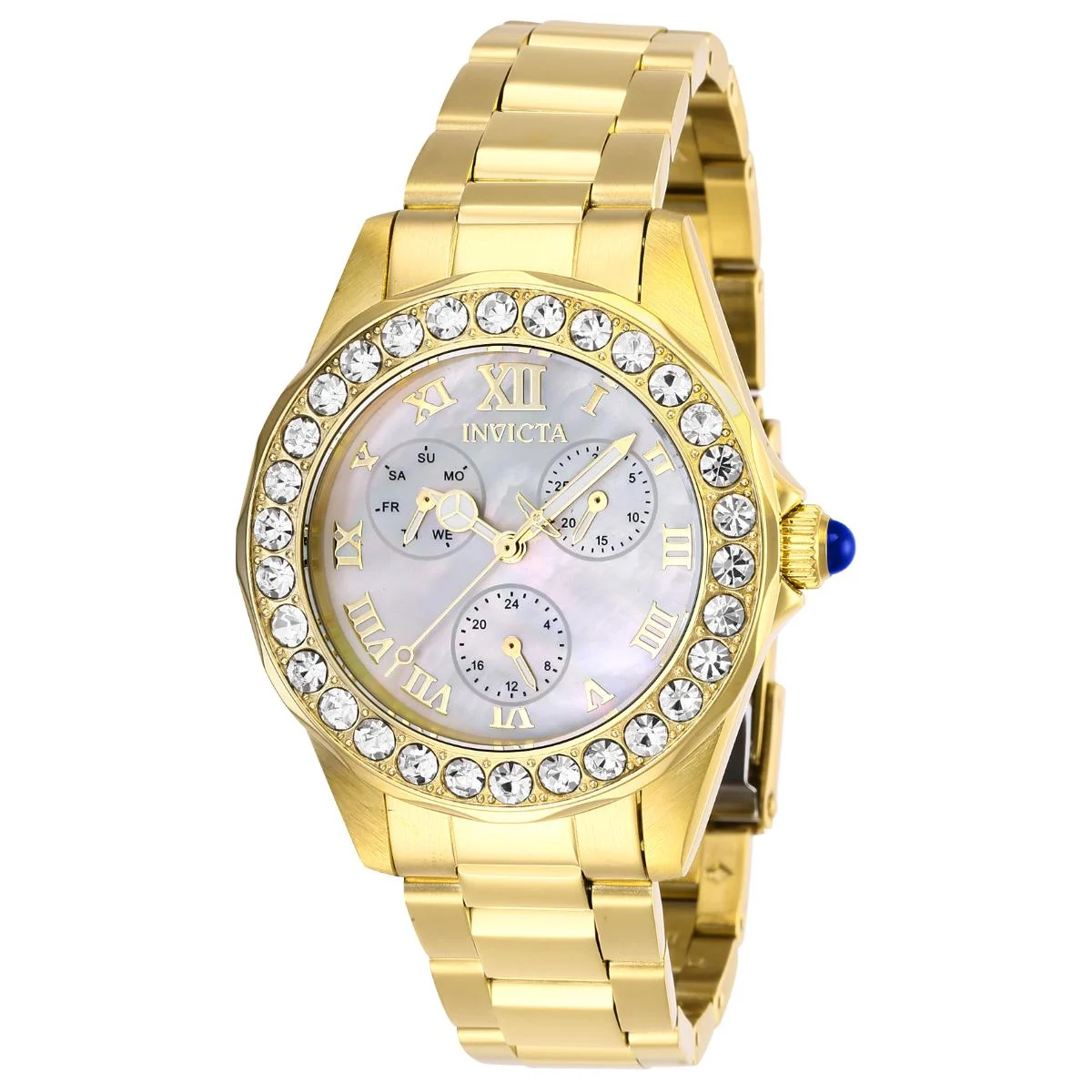 Invicta Angel Watch w/ Mother of Pearl Dial - 38mm, Gold (28465) 38 mm kol saati