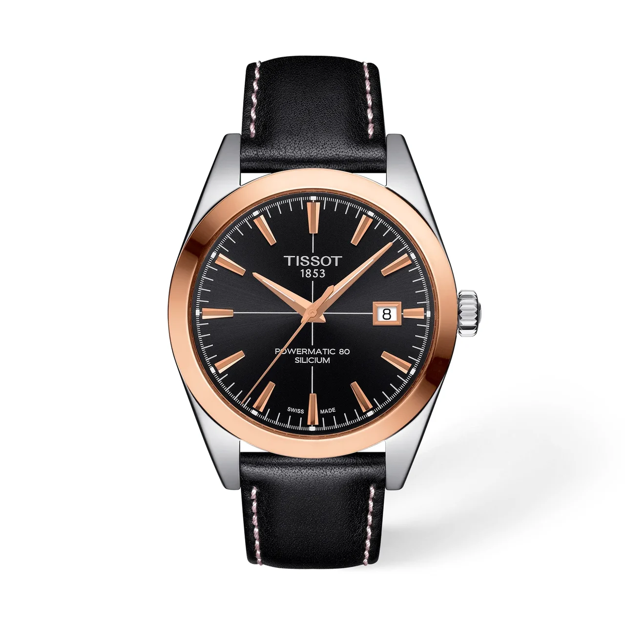 Tissot Gentleman Gold bezel 40mm T9274074605100 40 mm kol saati