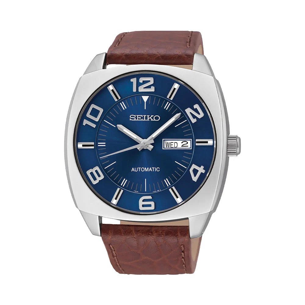 Seiko Recraft Series 43.5mm - Blue on Leather Strap SNKN37 43.5 mm kol saati