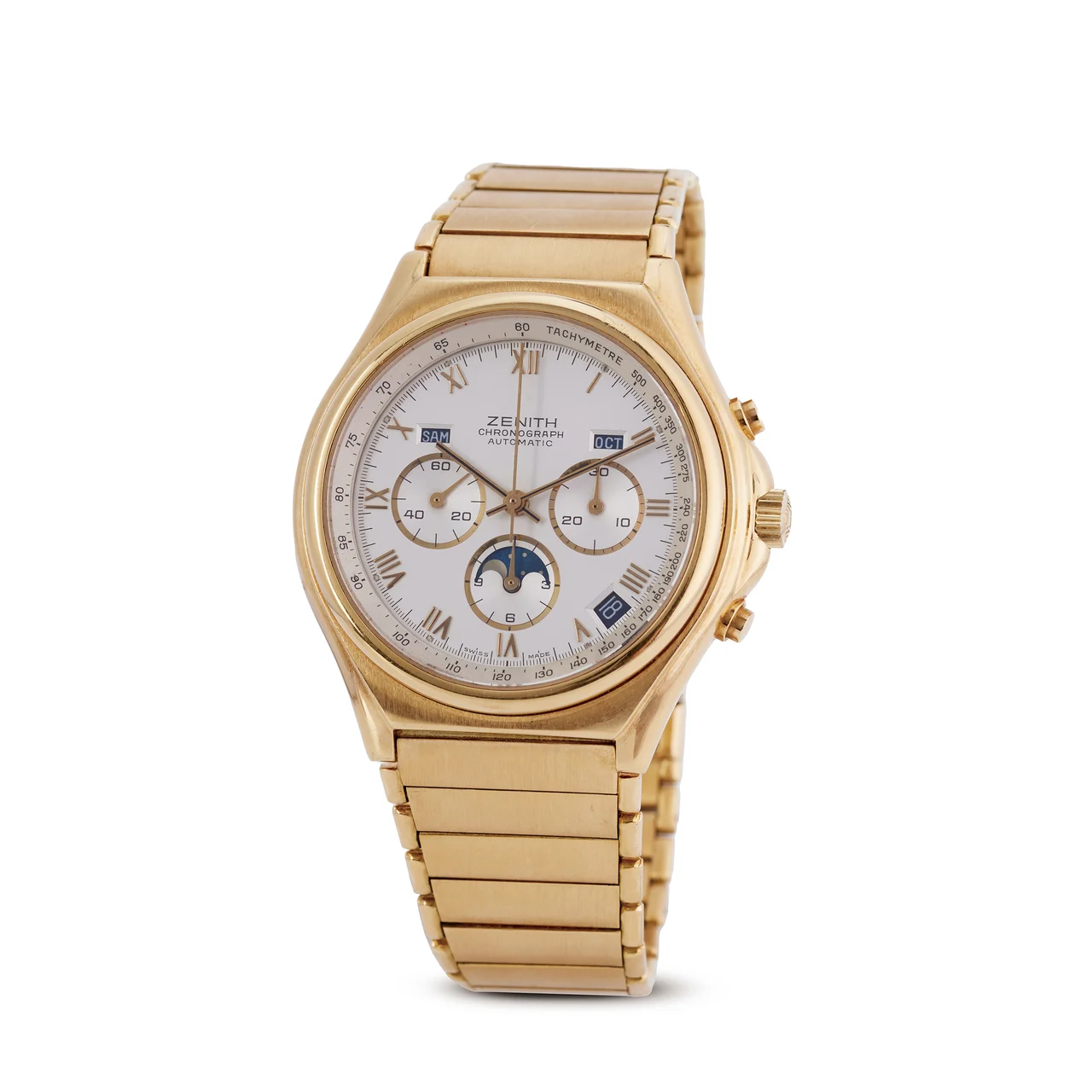 Zenith ZENITH, REF. 30.0160.418, EL PRIMERO, TRIPLE CALENDAR CHRONOGRAPH, 18K YELLOW GOLD kol saati