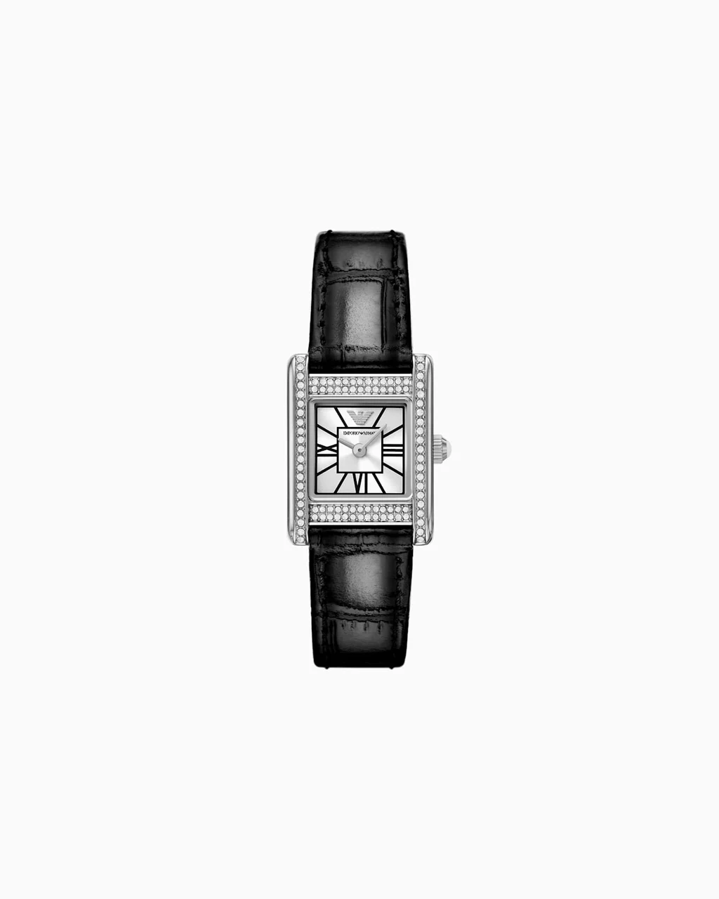 Emporio Armani Two-Hand Black Leather Watch AR11660 20 mm kol saati