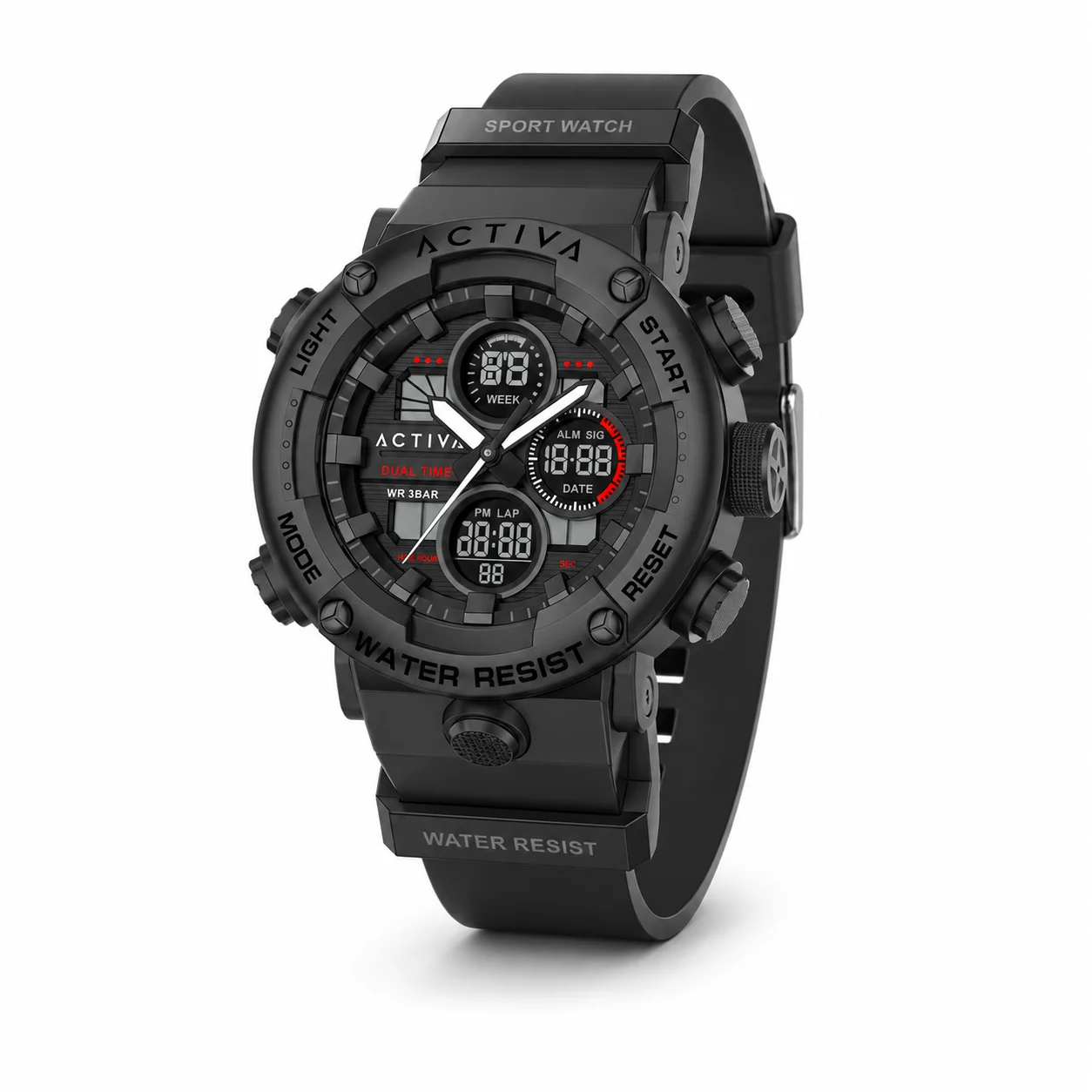 Activa Invicta Digital Watch - 52mm. Black (ACW8038-005) 52 mm kol saati
