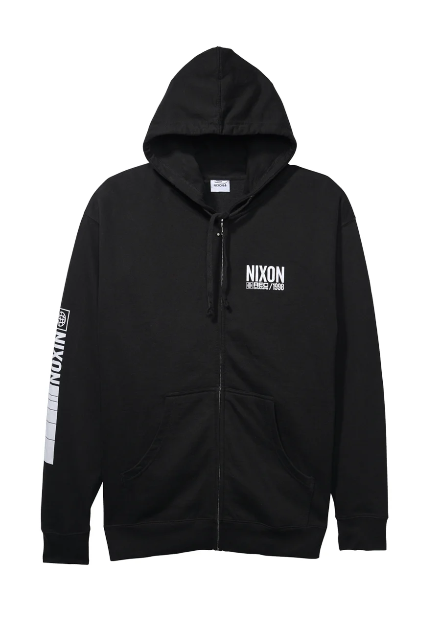 Nixon US Track Zip Hoodie - Black / White S2865-005-02 kol saati