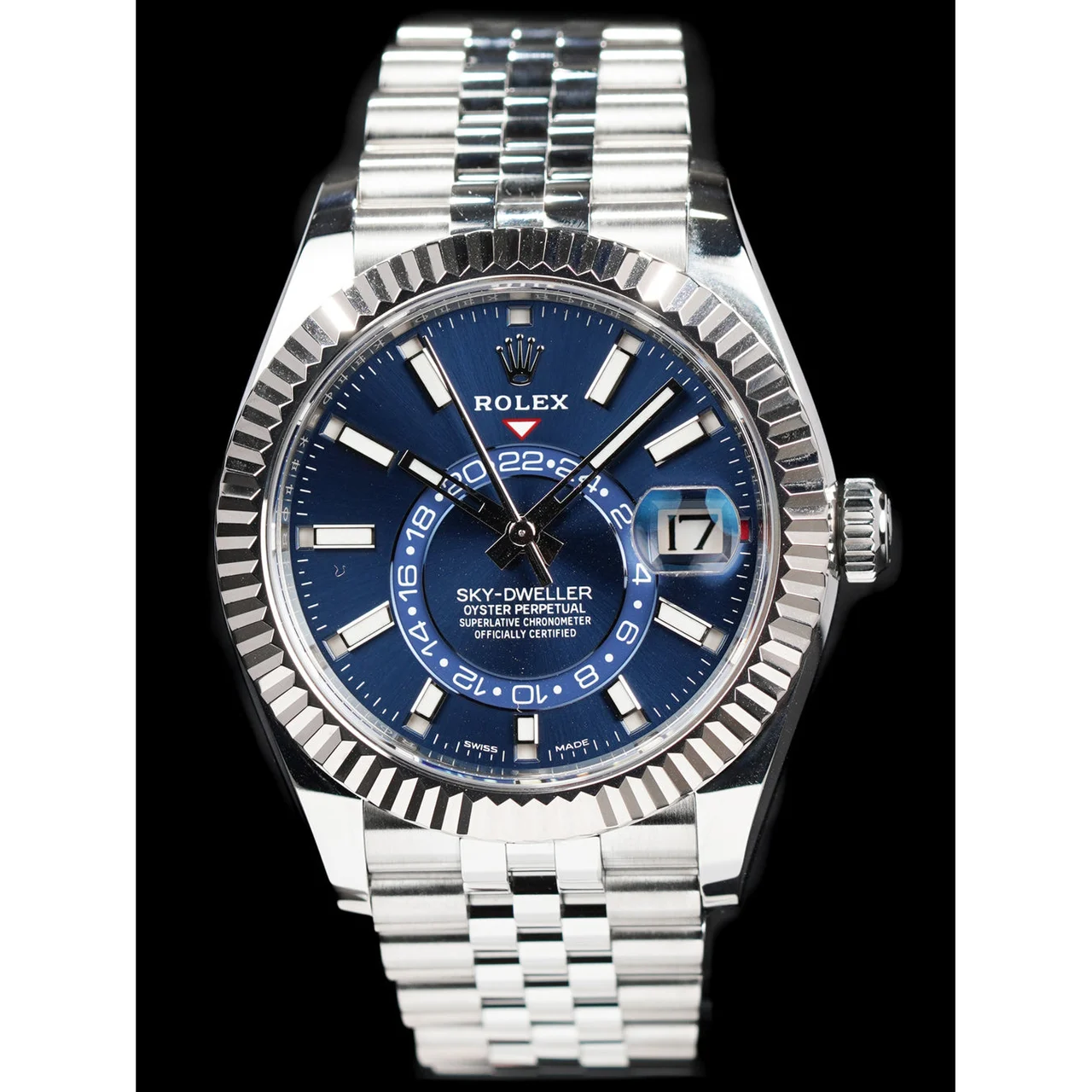 Rolex Sky-Dweller Blue 42mm Stainless Jubilee Watch 336934 210009N29729 42 mm kol saati