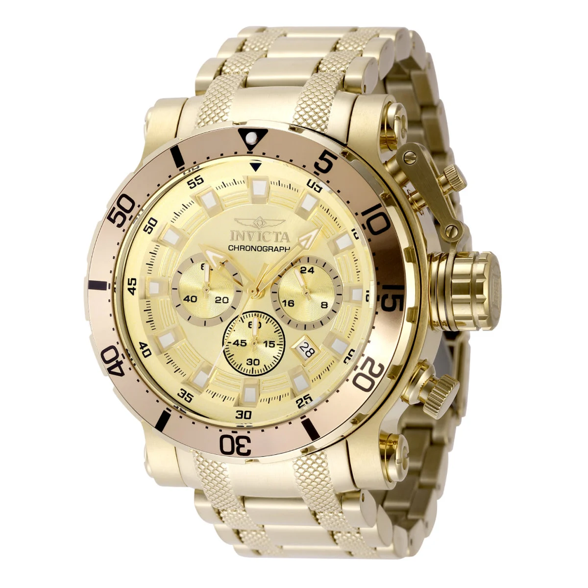 Invicta Coalition Forces Night Hawk Watch - 52mm. Gold (49226) 52 mm kol saati