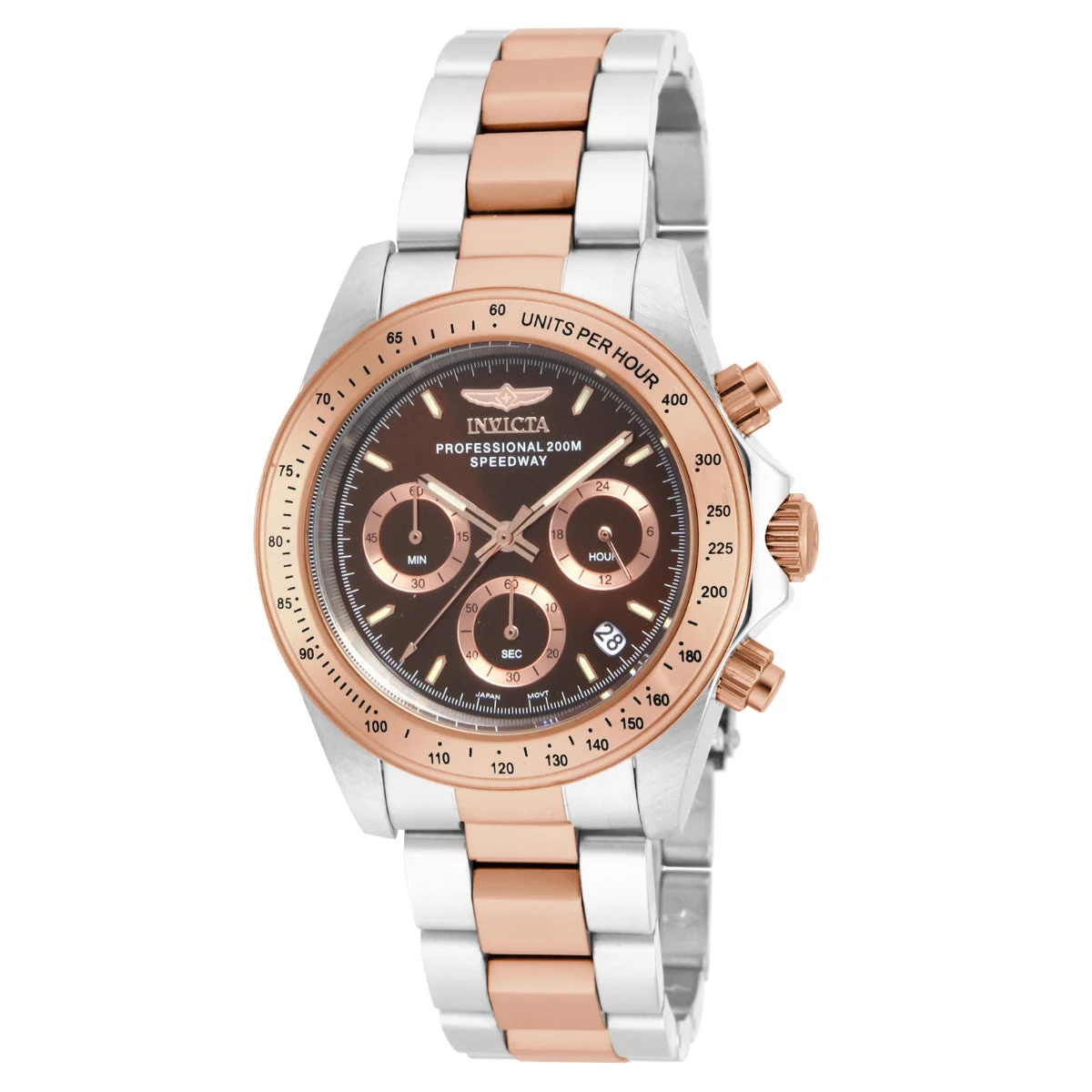 Invicta Speedway Torvane Watch - 39.5mm, Steel, Rose Gold (17029) 39.5 mm kol saati