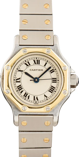 Cartier Santos Ronde Ref 82037288 Two Tone kol saati