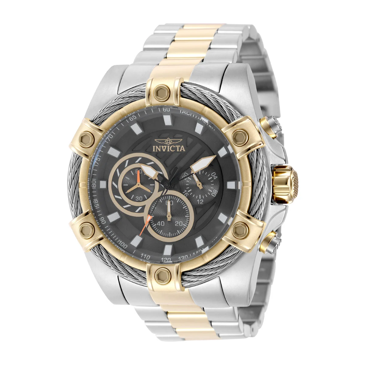 Invicta Bolt Ace Watch - 52mm. Gold, Steel (49748) 52 mm kol saati