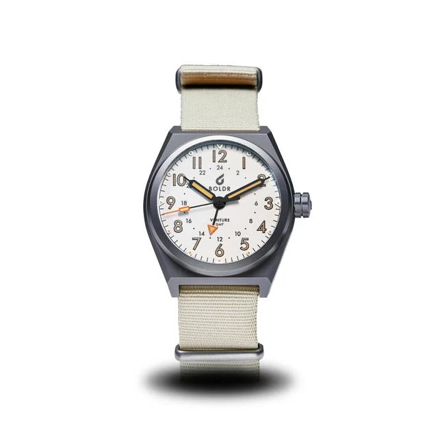 BOLDR Supply Co. Venture GMT Khaki VE-G-KH-TI-20-44 kol saati