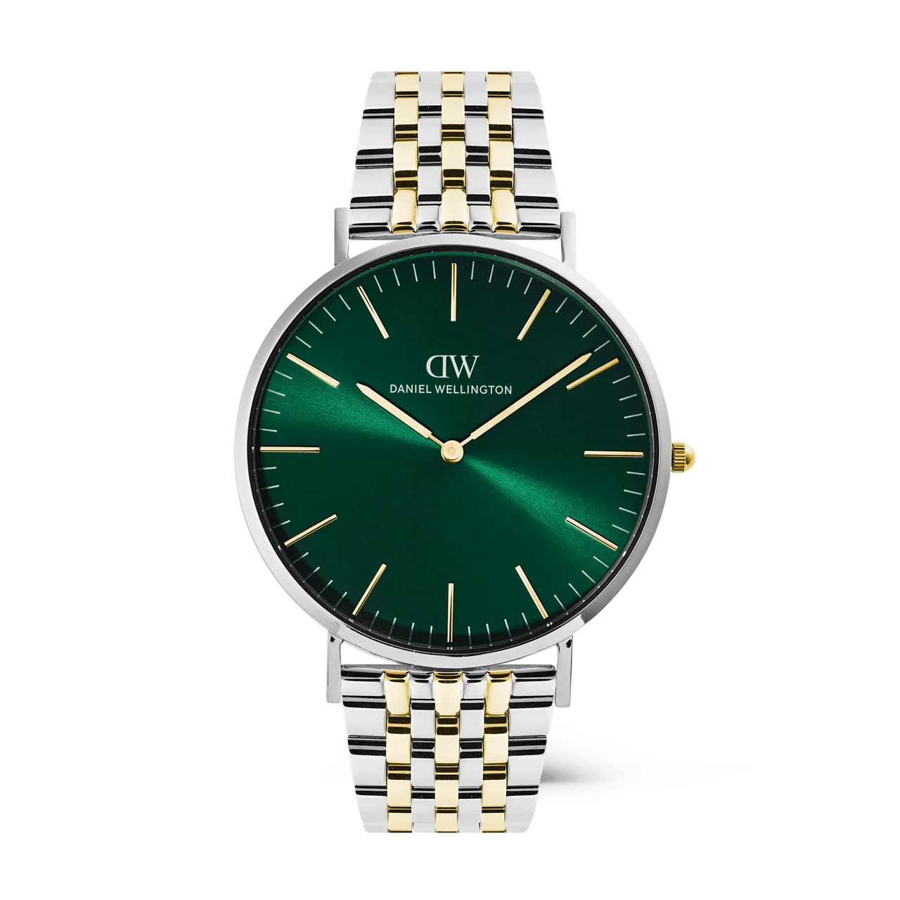 DANIEL WELLINGTON Classic 7-Link Emerald Two Tone DW00101009 40 mm kol saati