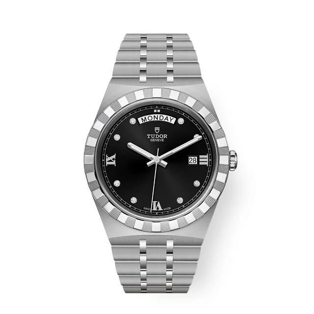 Tudor Royal M28600-0004 41mm Black Sunray-Finish Diamond Dia kol saati