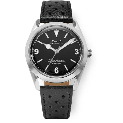 Nivada Grenchen Super Antarctic 3.6.9 Black No Vintage Effect White Luminous 32039A10 kol