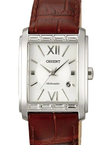 Orient Romance Automatic Dress Watch with Curved Crystal and CZ Baguettes on the Bezel #ENRAP002W 31 mm kol saati