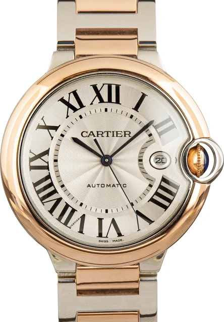 Cartier Ballon Bleu Silver Roman Dial W2BB0004 kol saati