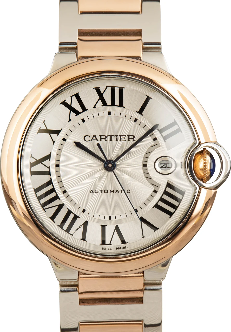 Cartier Ballon Bleu Silver Roman Dial W2BB0004 42 mm kol saati