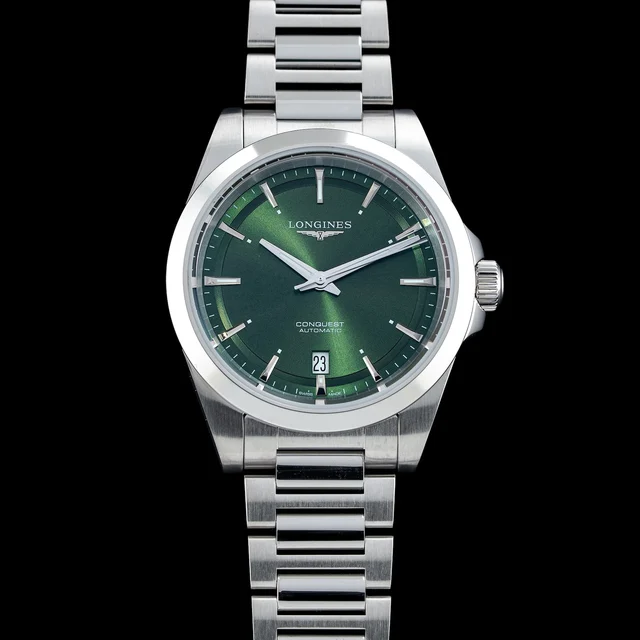 Longines Conquest Sunray Green Dial on Bracelet L3.720.4.02.6 210009N38807 kol saati