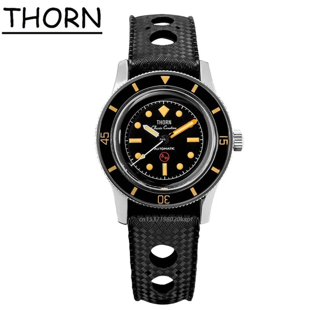 Tandorio Fifty Fathoms Thorn T008 Titanium Case PT5000 Movement 20ATM Waterproof Sapphire