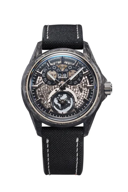 Zelos Spearfish Dual Time Carbon 'Moonscape' kol saati