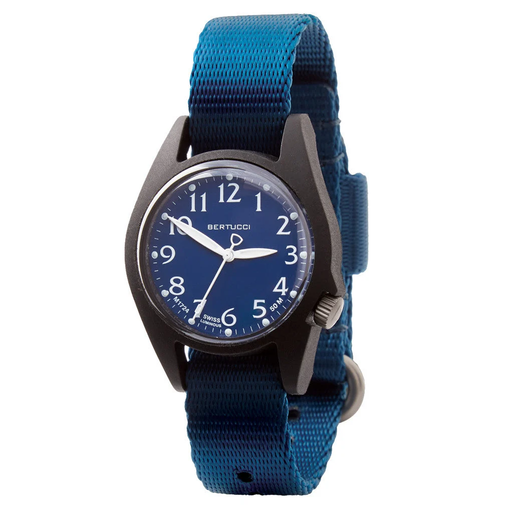 Bertucci Field Watch with Cobalt Blue Dial #18511 kol saati