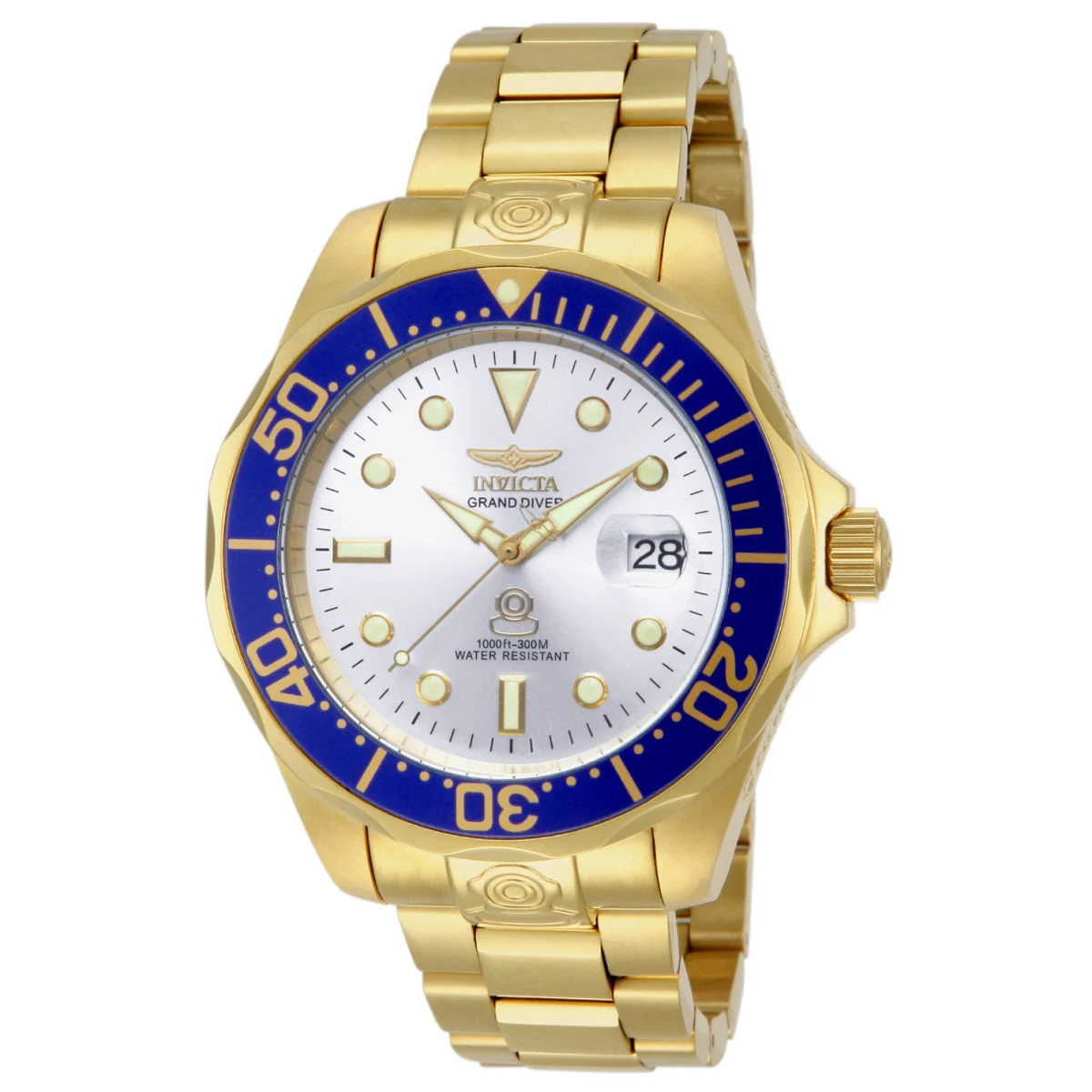 Invicta Grand Diver Deep Garrison Automatic Watch - 47mm. Gold (13872) 47 mm kol saati