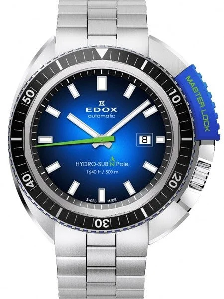 EDOX Limited Edition Hydro-Sub Swiss Automatic Dive Watch with MasterLock #80301-3NBU-NBU 
