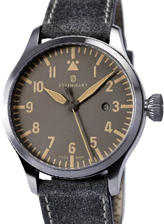 Steinhart Nav B-Uhr 44 Date Vintage Grey 107-1034/ST kol saati
