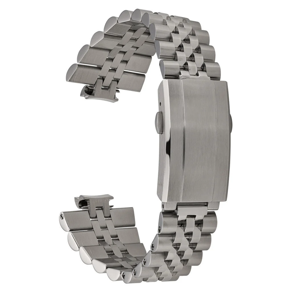 Islander Brushed and Polished Link Watch Bracelet for Bulova Super Seville #BRAC-130 kol saati