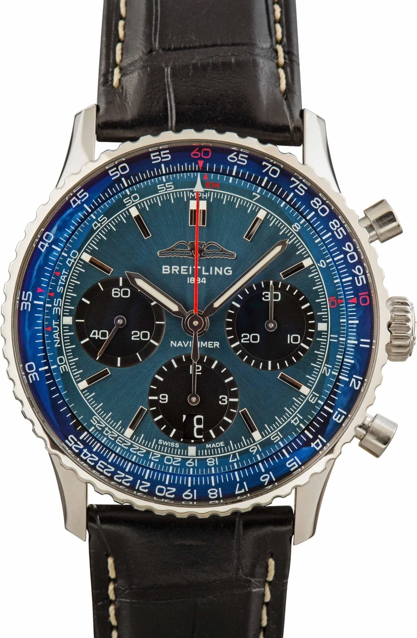 Breitling Navitimer Chronograph Blue Dial A24322121C2P2 kol saati
