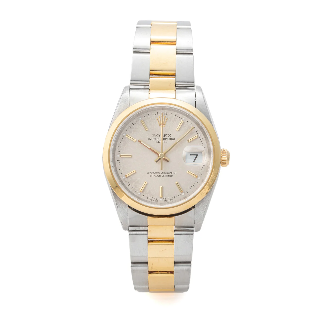 Rolex ROLEX, REF. 15203, OYSTER PERPETUAL DATE, STEEL AND GOLD* 34 mm kol saati
