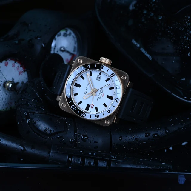 AQUATICO Super Charger GMT Full Lume Dial kol saati