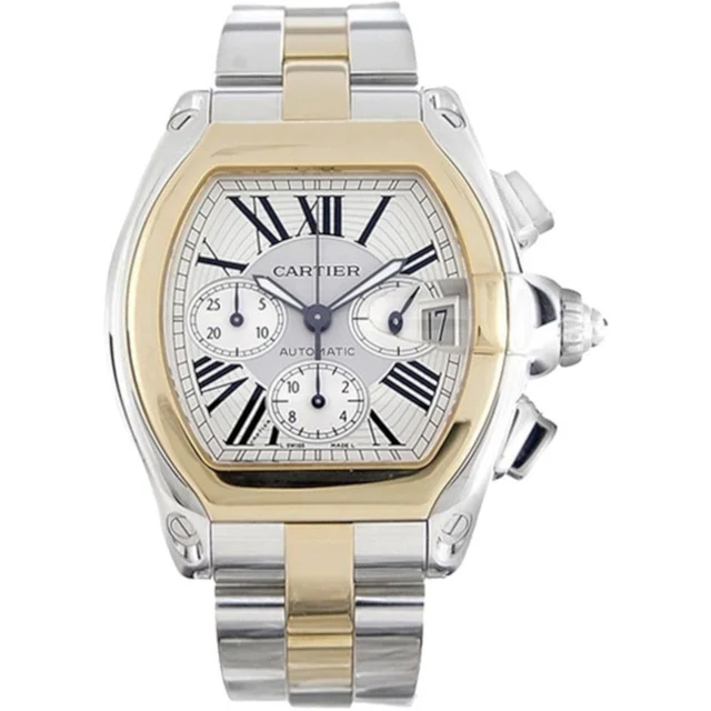 Cartier Roadster XL W62027Z1 Silver Sunray-Effect Dial Steel kol saati