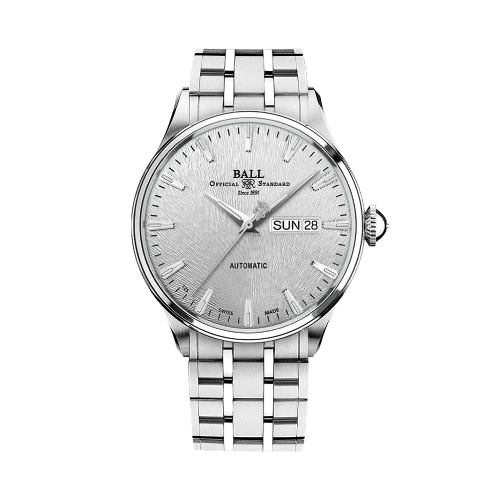 BALL Watch Trainmaster Eternity 39.5mm - Silver on Bracelet NM2080D-S1J-SL 39.5 mm kol saati