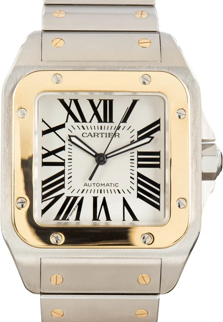 Cartier Santos 100 W200728G Steel & 18k Yellow Gold kol saati
