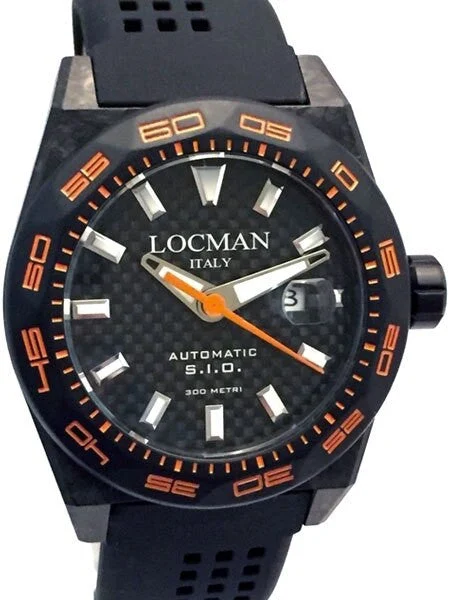 Locman Stealth 300 Meter Automatic Dive Watch with 46mm Titanium and Carbon Fiber Case #21