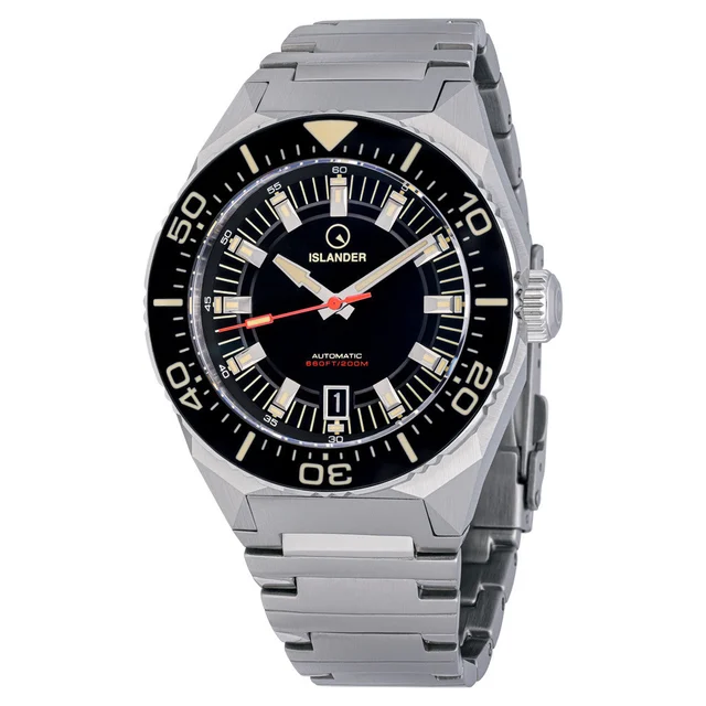 Islander Kings Point Dive Watch with Raven Black Dial #ISL-268 kol saati