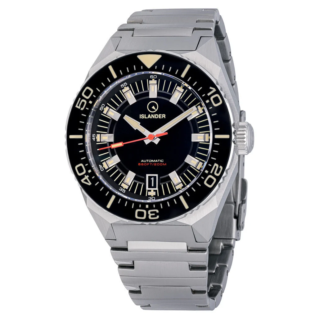 Islander Kings Point Dive Watch with Raven Black Dial #ISL-268 50 mm kol saati