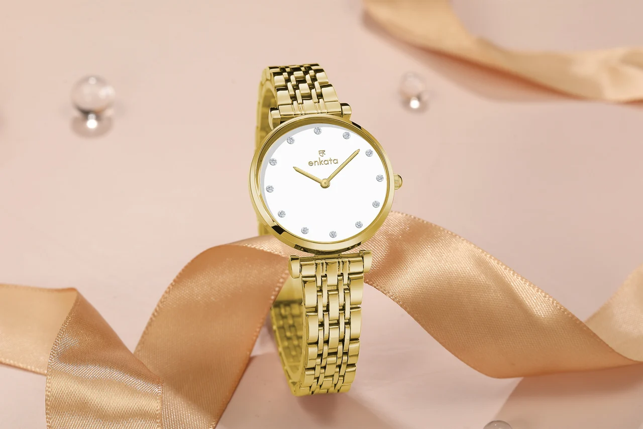 Enkatawatches Pyxis II Gold Metallic 32 mm kol saati