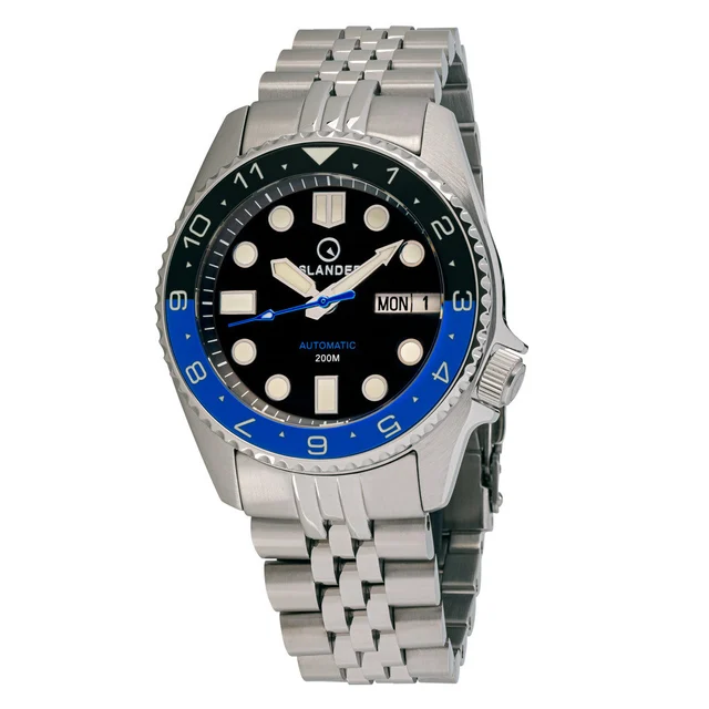 Islander Automatic "Batman" Dual Time Dive Watch #ISL-150 kol saati