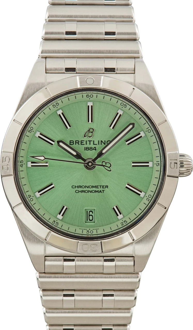 Breitling Chronomat Automatic 36 Green Dial A10380 kol saati