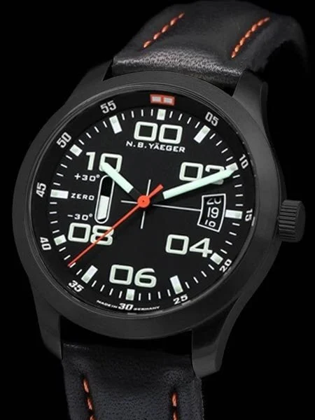 NB Yaeger Swiss Automatic Pilot Watch with Sapphire Crystal #TENDENCE-PVD-C2 40 mm kol saati
