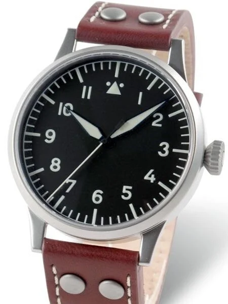 Laco Dresden Type A Dial Swiss Quartz Pilot Watch with Sapphire Crystal #861694 kol saati