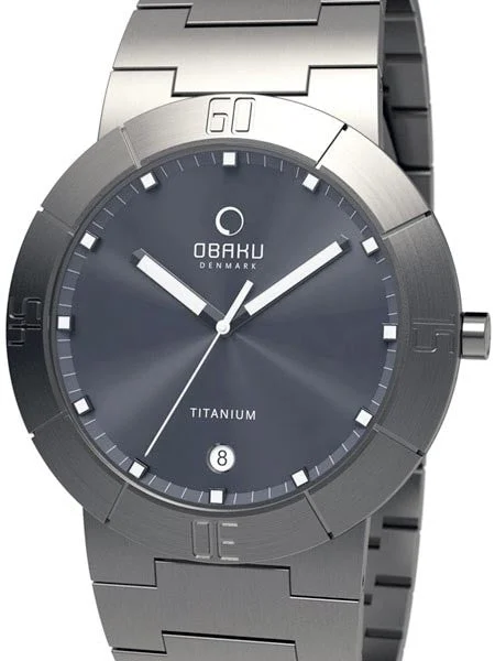 Obaku Harmony Quartz Sporty Watch with Ultra Slim Titanium Case #V140GTJST kol saati