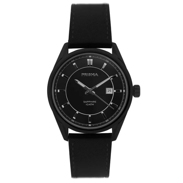 Prisma Decade Black Men Watch Leather Prisma P.2057 Decade Black Men Watch Leather kol saa