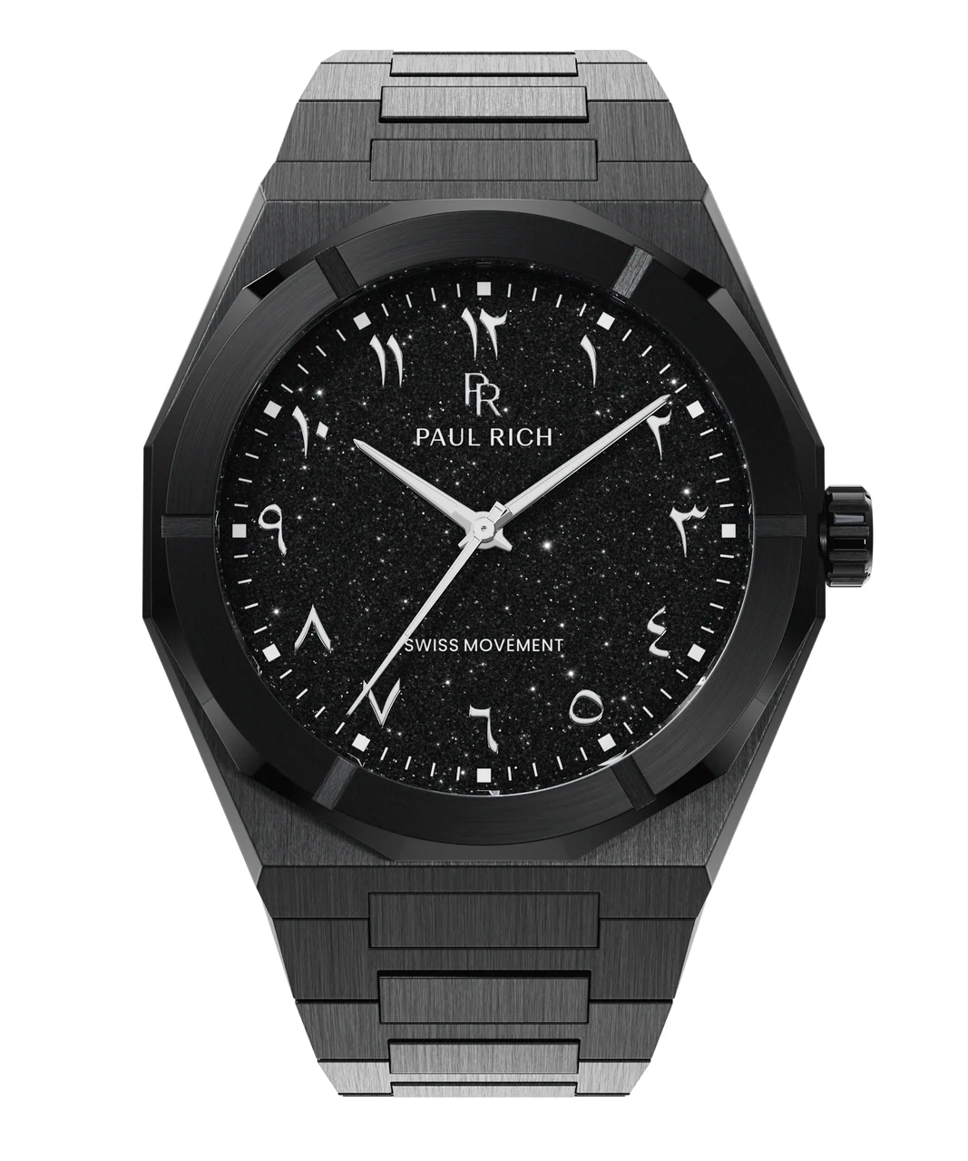 Paul Rich Star Dust II PR88IIBlackArabic - Black 43 mm kol saati