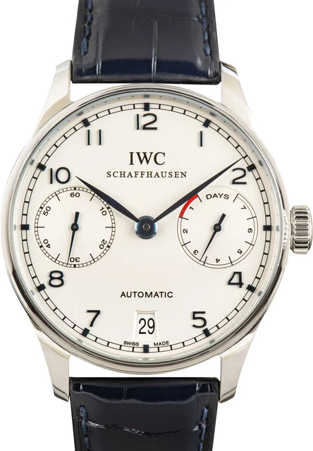 IWC Portuguese Automatic Ref IW500107 Silver Dial kol saati
