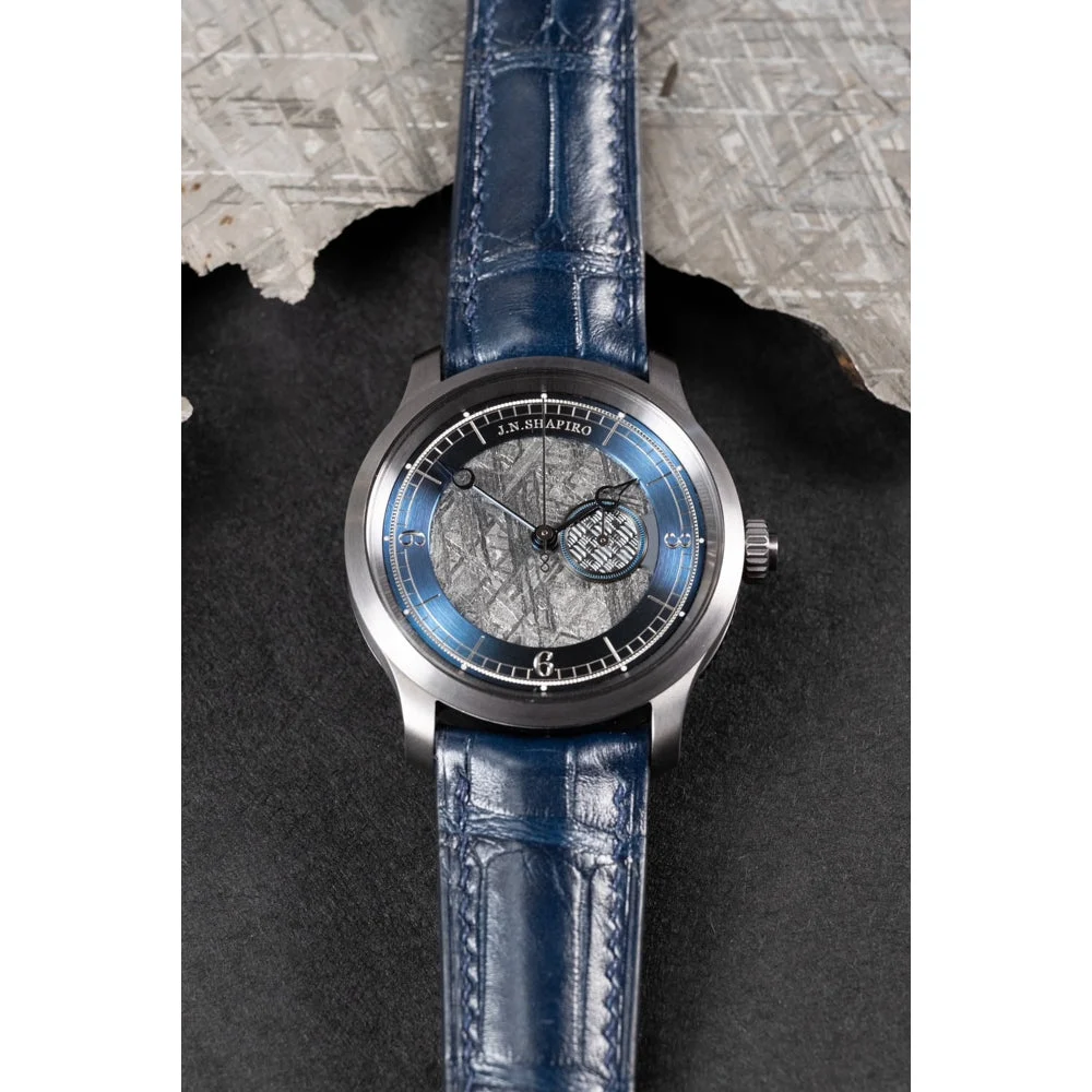 J.N. Shapiro Infinity Tantalum Meteorite Dial infinity-tantalum-meteorite kol saati