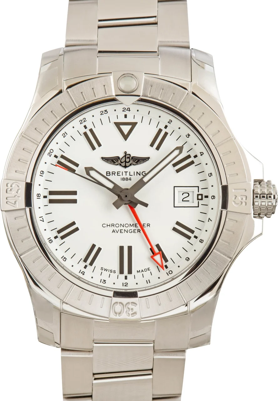 Breitling Avenger Automatic GMT 43 White Dial A32397101A1A1 43 mm kol saati