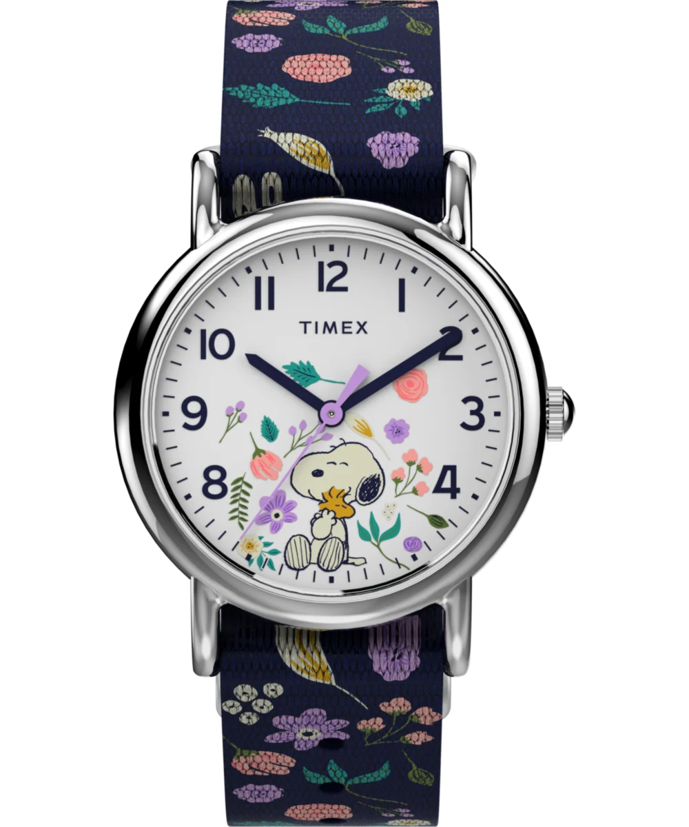 Timex Peanuts® Floral x Weekender 31mm Fabric Strap Watch TW2V45900JT 31 mm kol saati